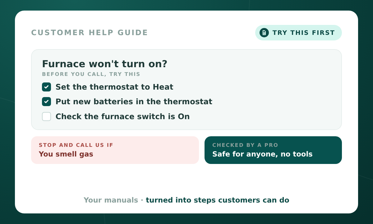 Customer Help Guide